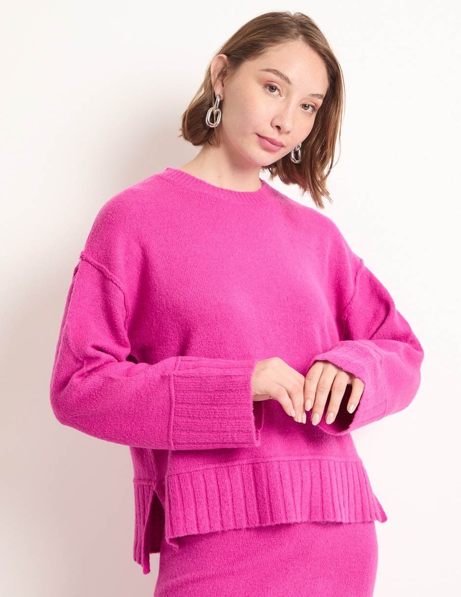 Suéter cuello redondo para mujer 1