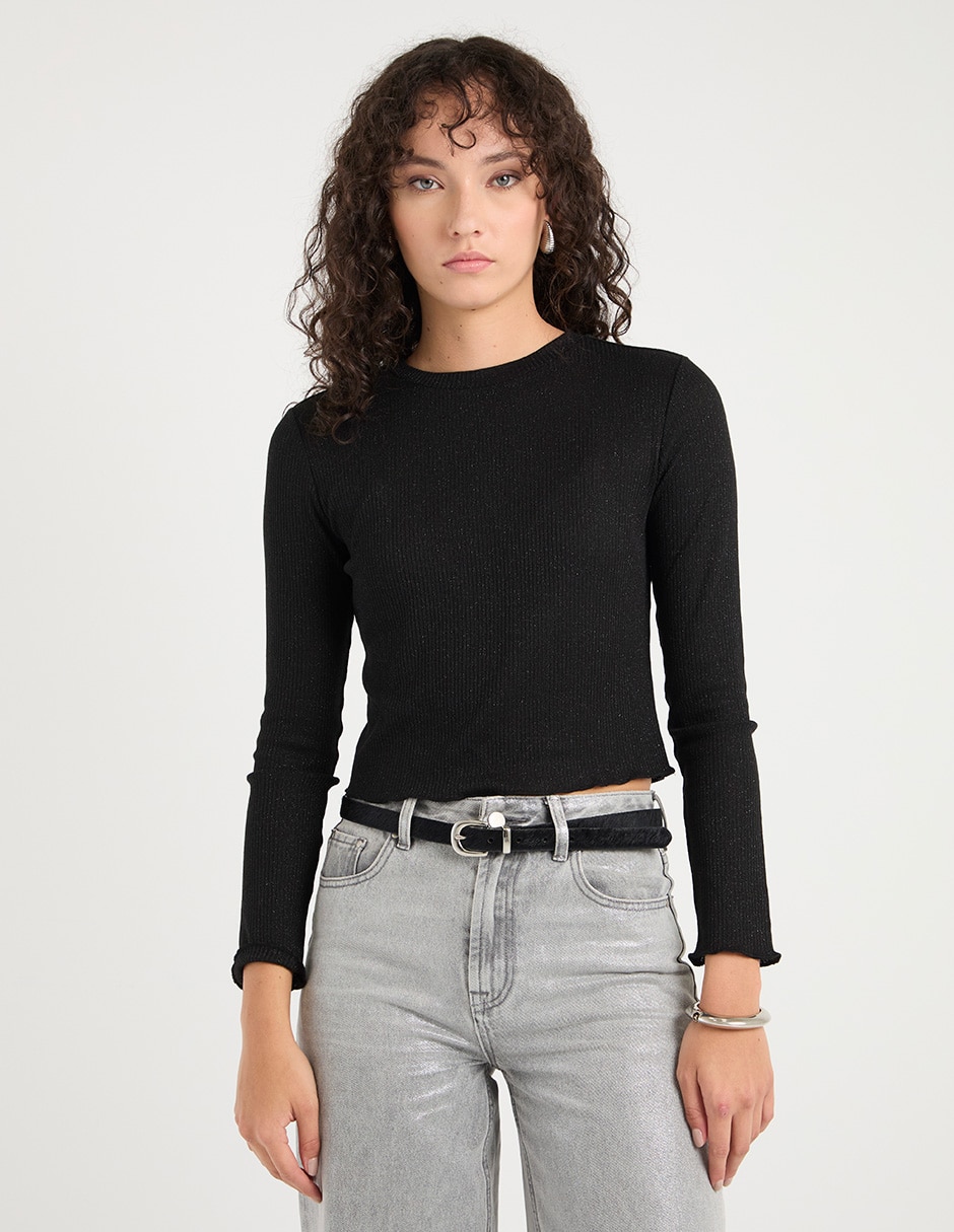 Blusa manga larga para mujer