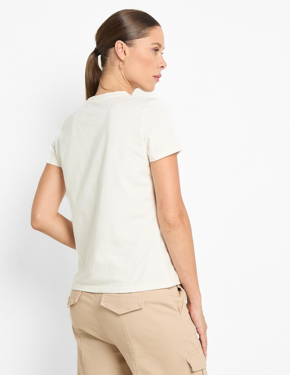 Playera manga corta cuello redondo para mujer 2