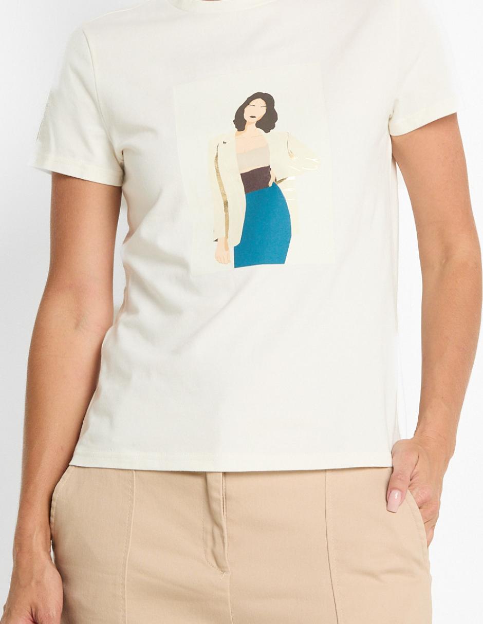 Playera manga corta cuello redondo para mujer 5