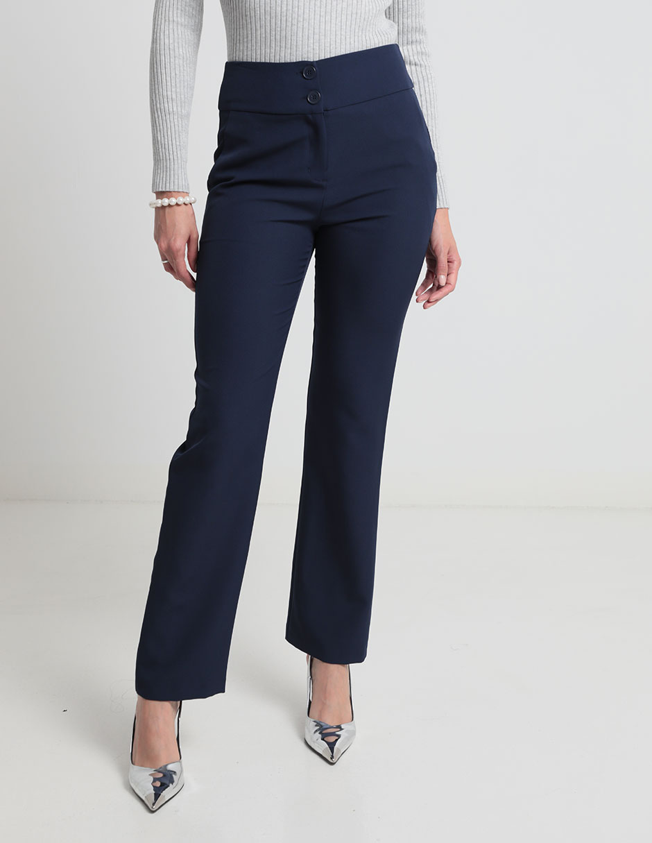 Pantalones Rectos Pantalones Elegantes Para Mujer Pierna Ancha