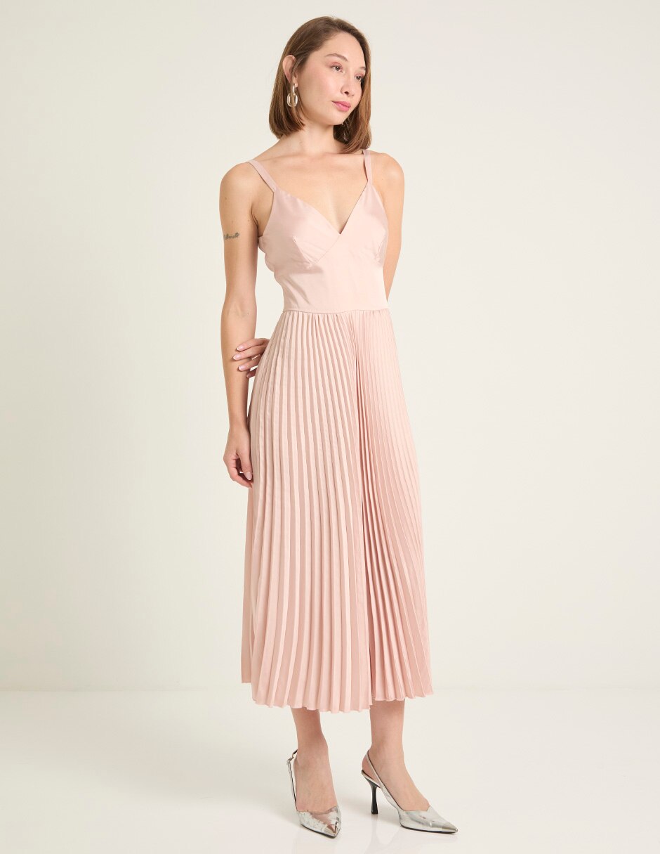 Vestido crop de fiesta escote v Vestido crop de fiesta escote v