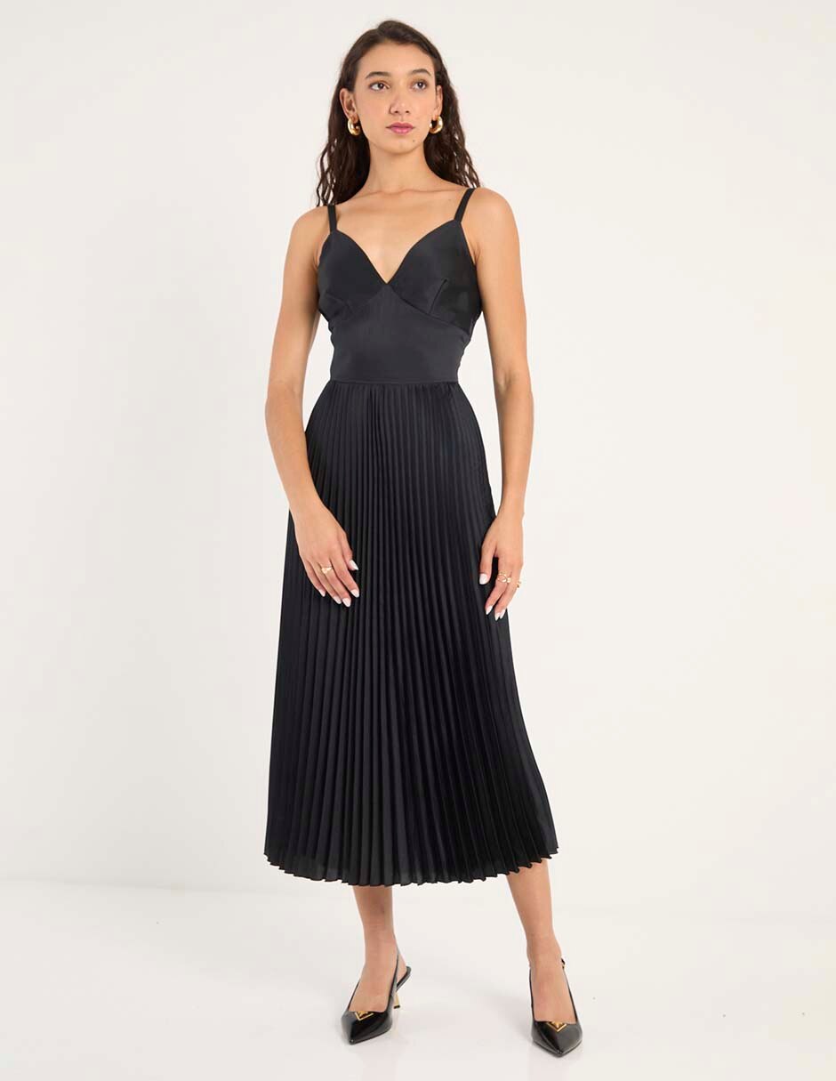 Vestido crop de fiesta escote v Vestido crop de fiesta escote v