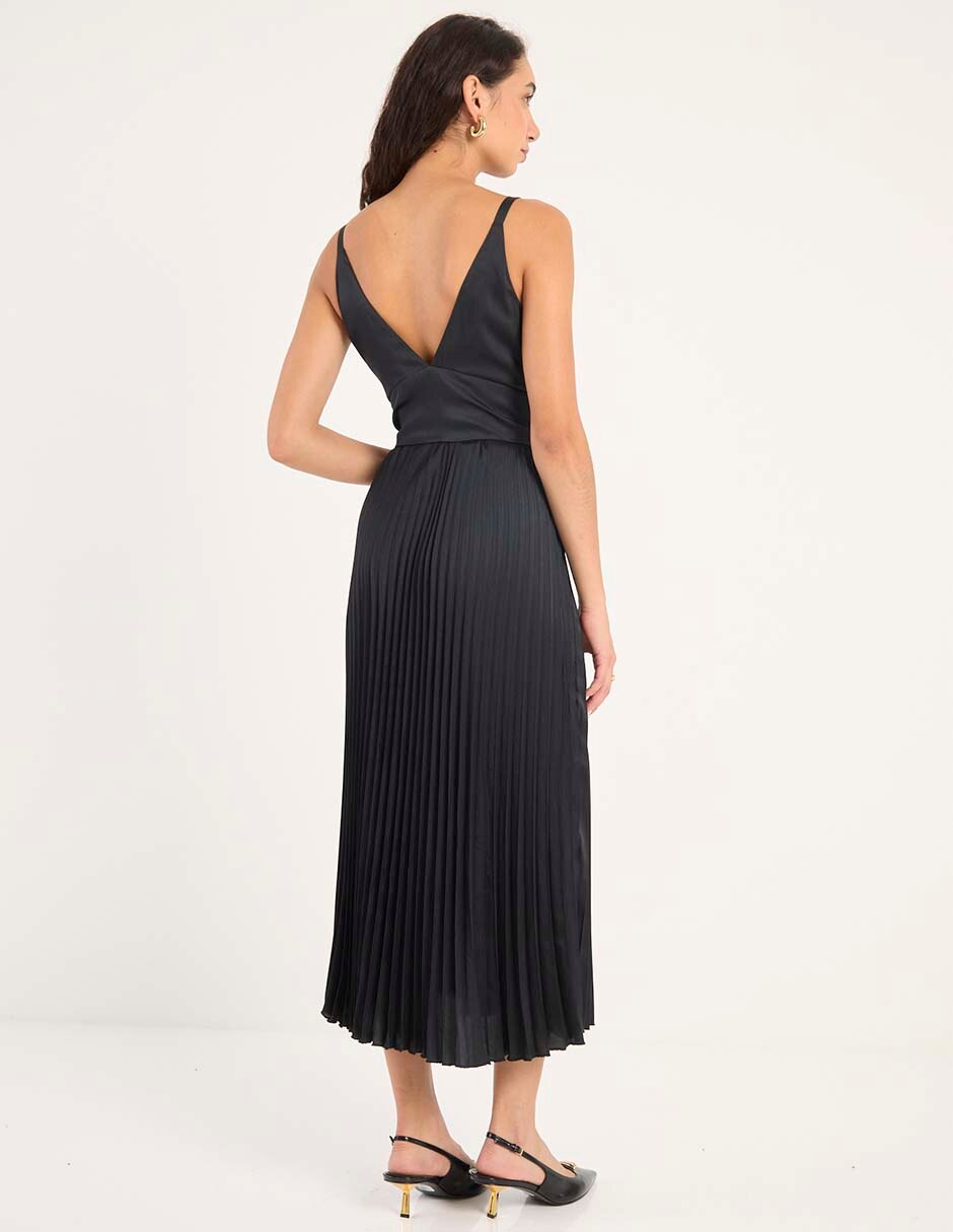 Vestido crop de fiesta escote v 2