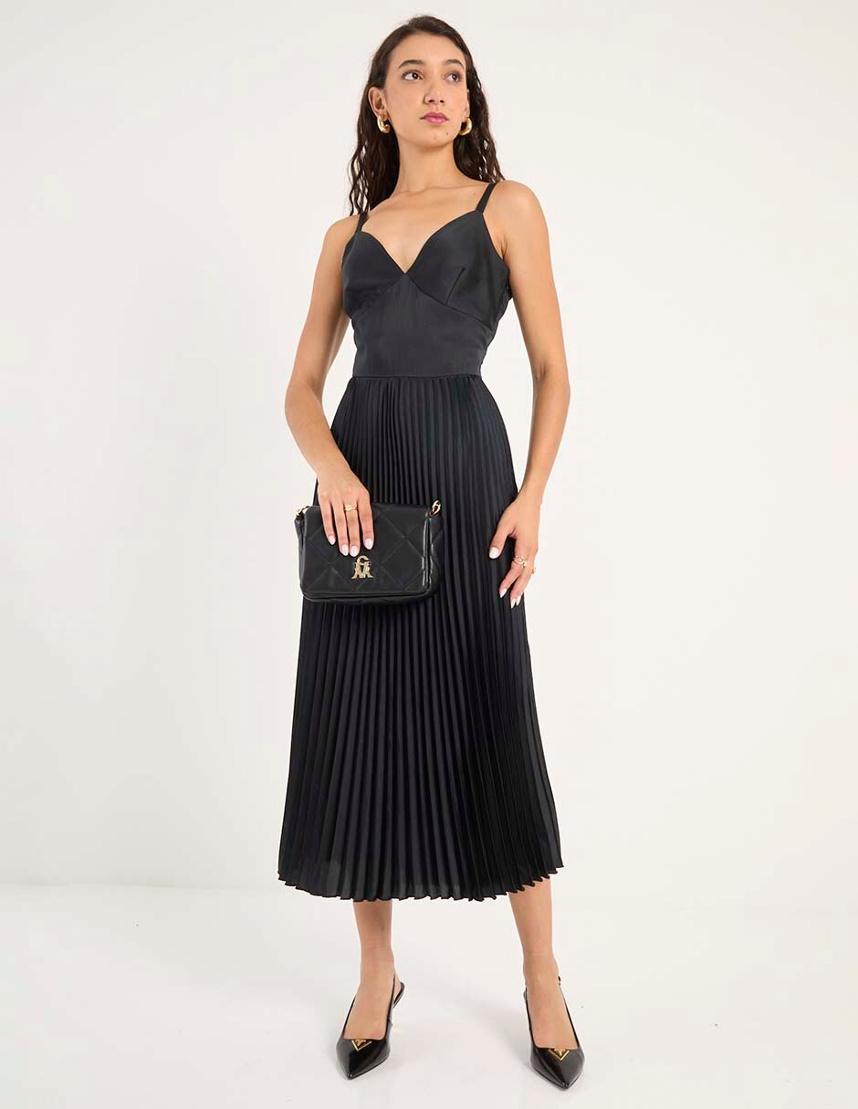 Vestido crop de fiesta escote v 3