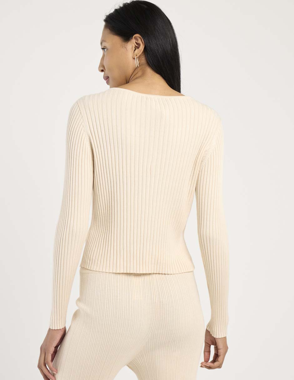 Suéter cuello V para mujer 2