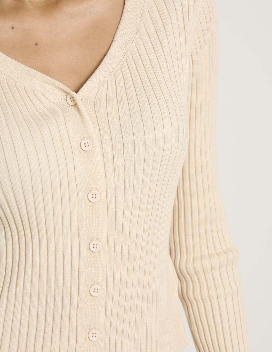 Suéter cuello V para mujer 4