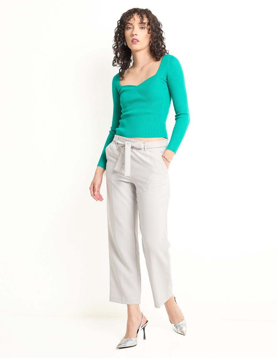 Suéter cuello cuadrado para mujer 3