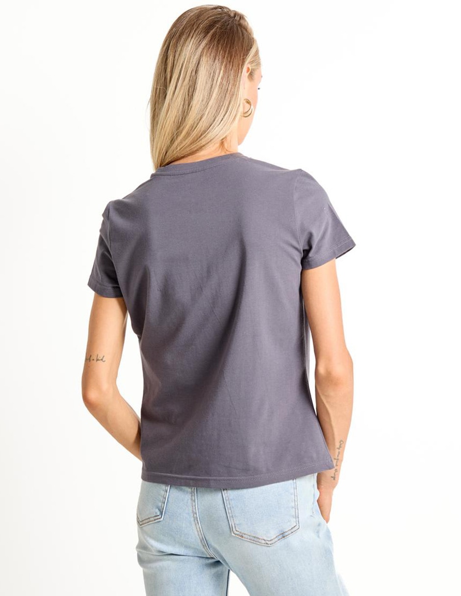 Playera manga corta cuello redondo para mujer 2