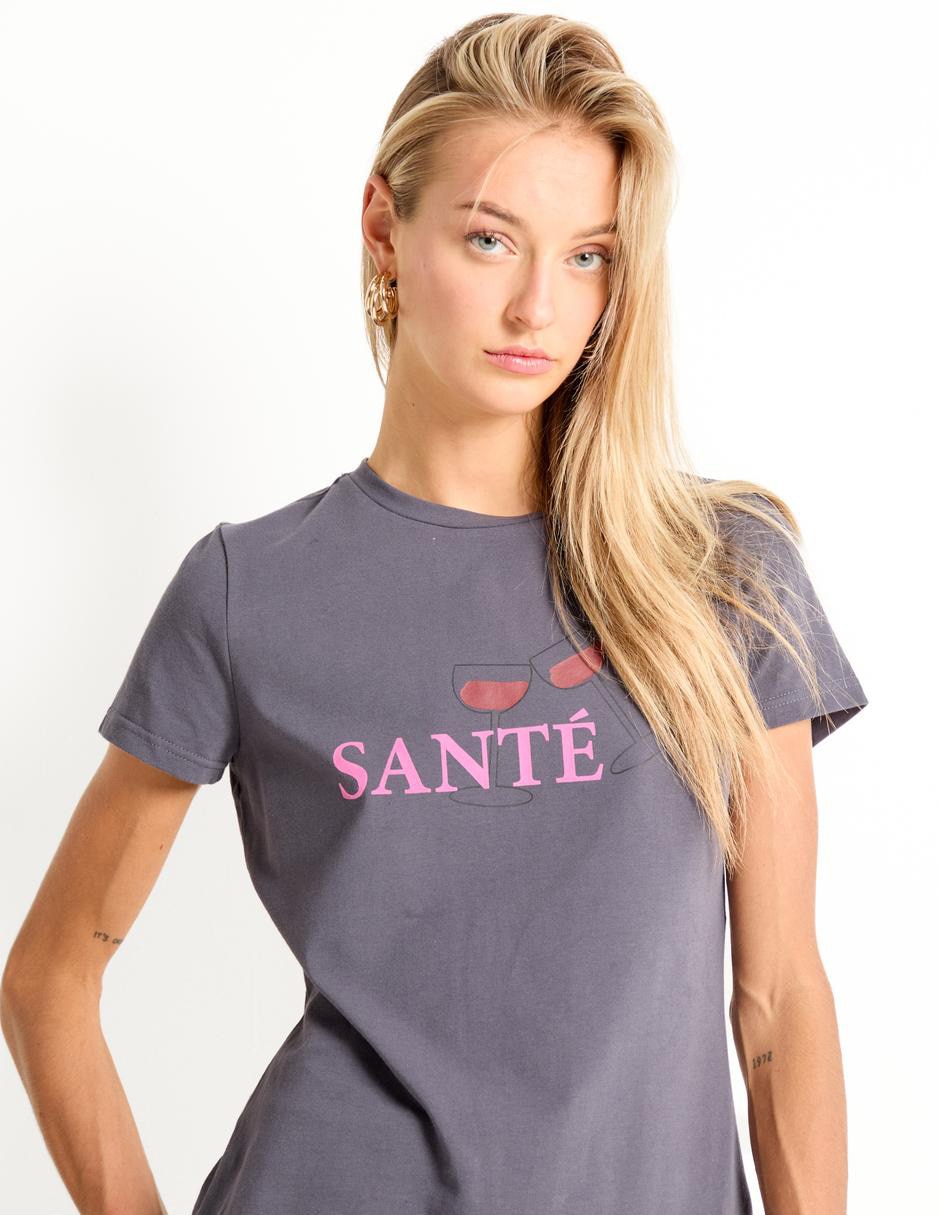 Playera manga corta cuello redondo para mujer 4