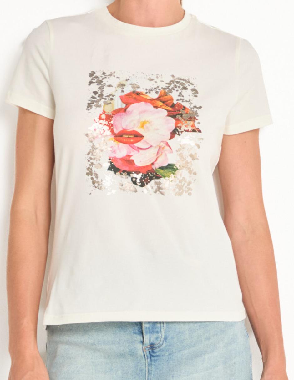 Playera manga corta cuello redondo para mujer 5