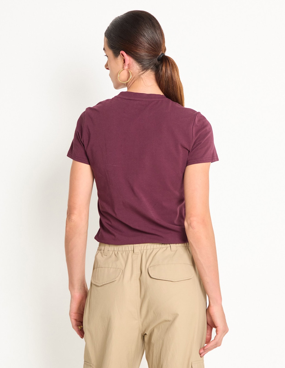 Playera manga corta cuello redondo para mujer 2