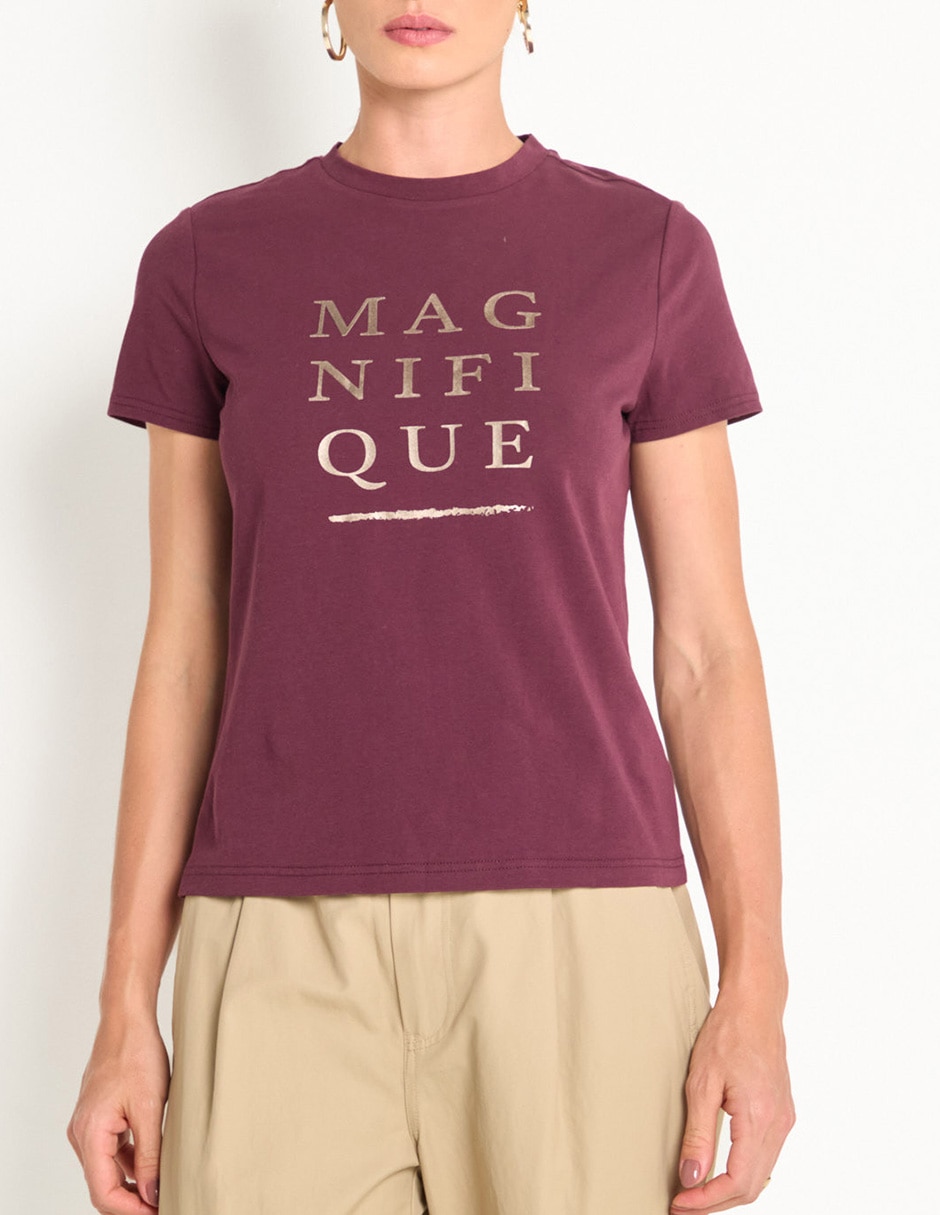 Playera manga corta cuello redondo para mujer 5
