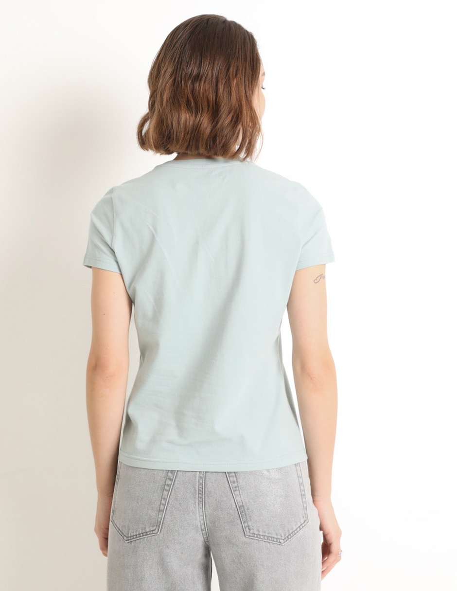 Playera manga corta cuello redondo para mujer 2