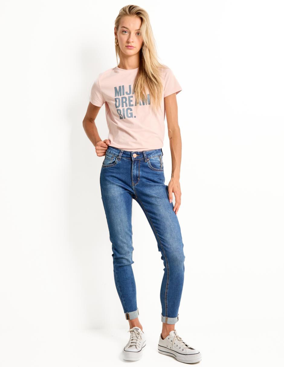 Playera manga corta cuello redondo para mujer 3