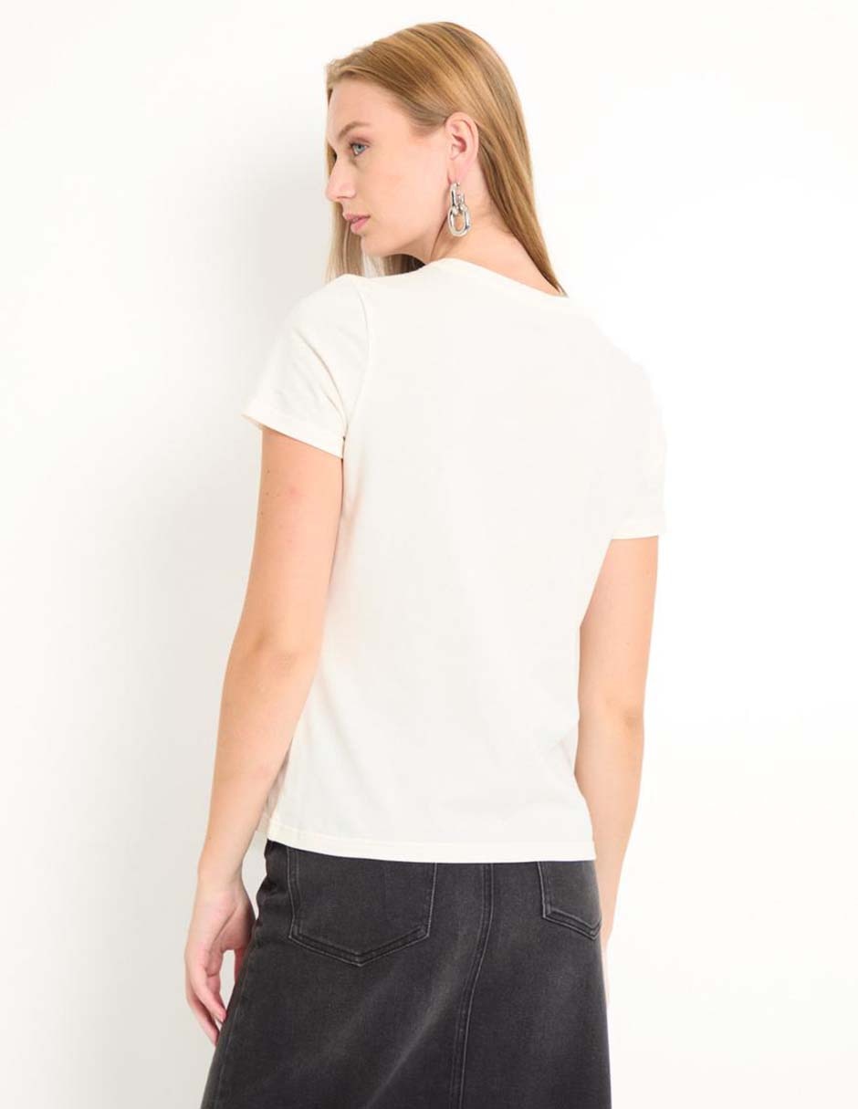 Playera manga corta cuello redondo para mujer 2