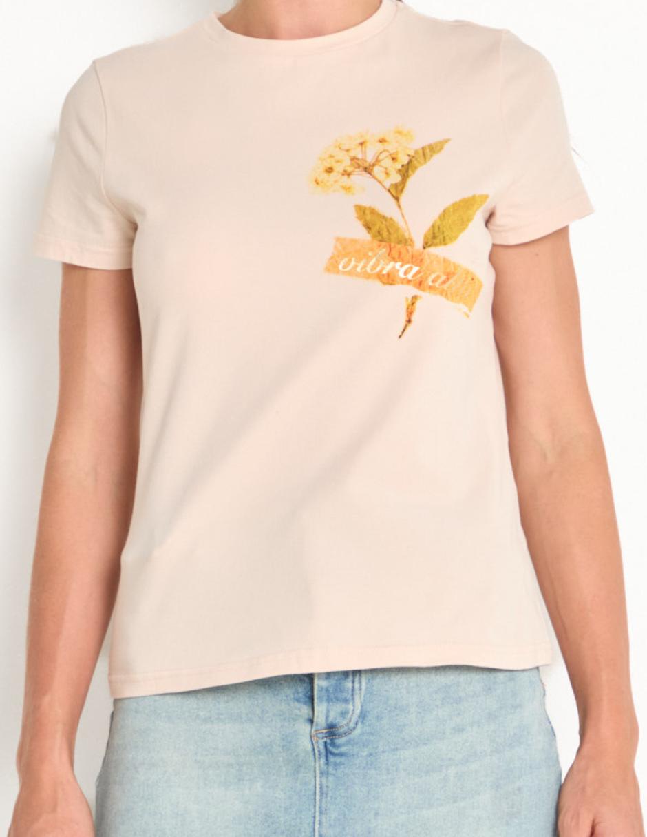 Playera manga corta cuello redondo para mujer 5