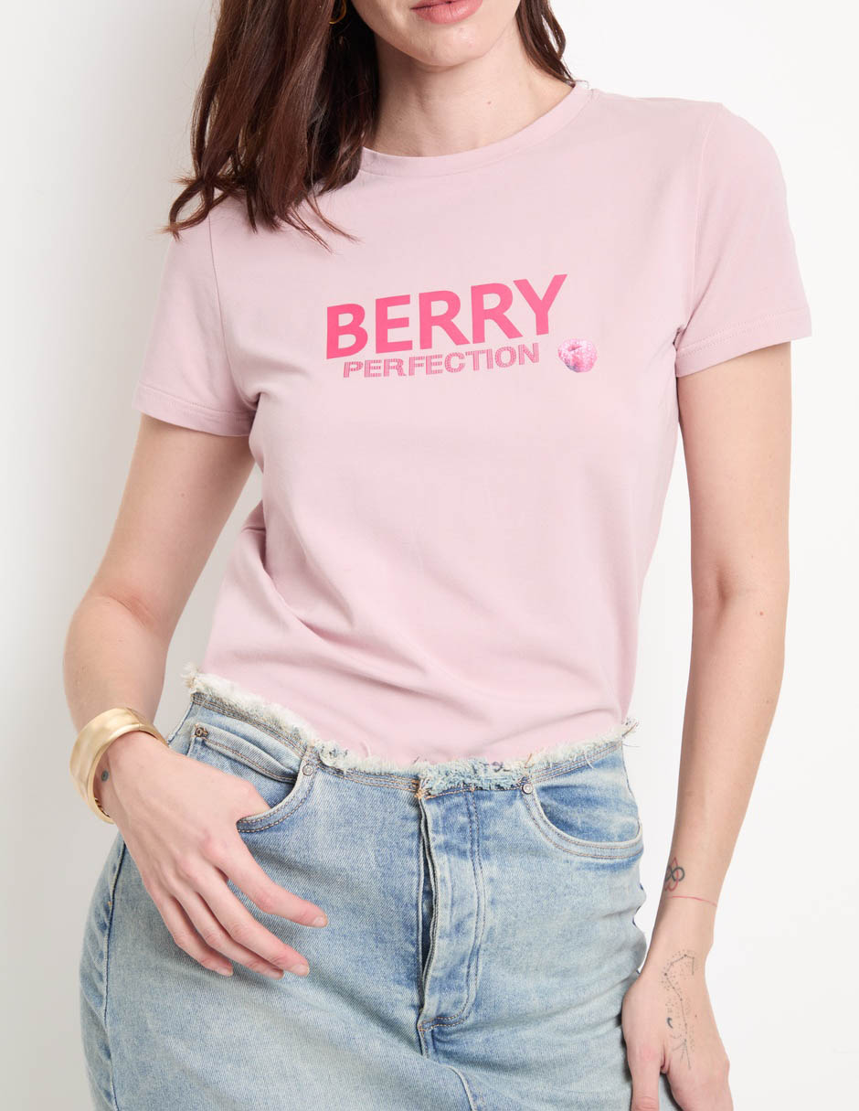 Playera manga corta cuello redondo para mujer 4