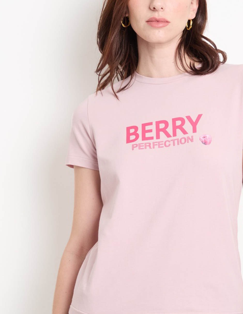 Playera manga corta cuello redondo para mujer 5