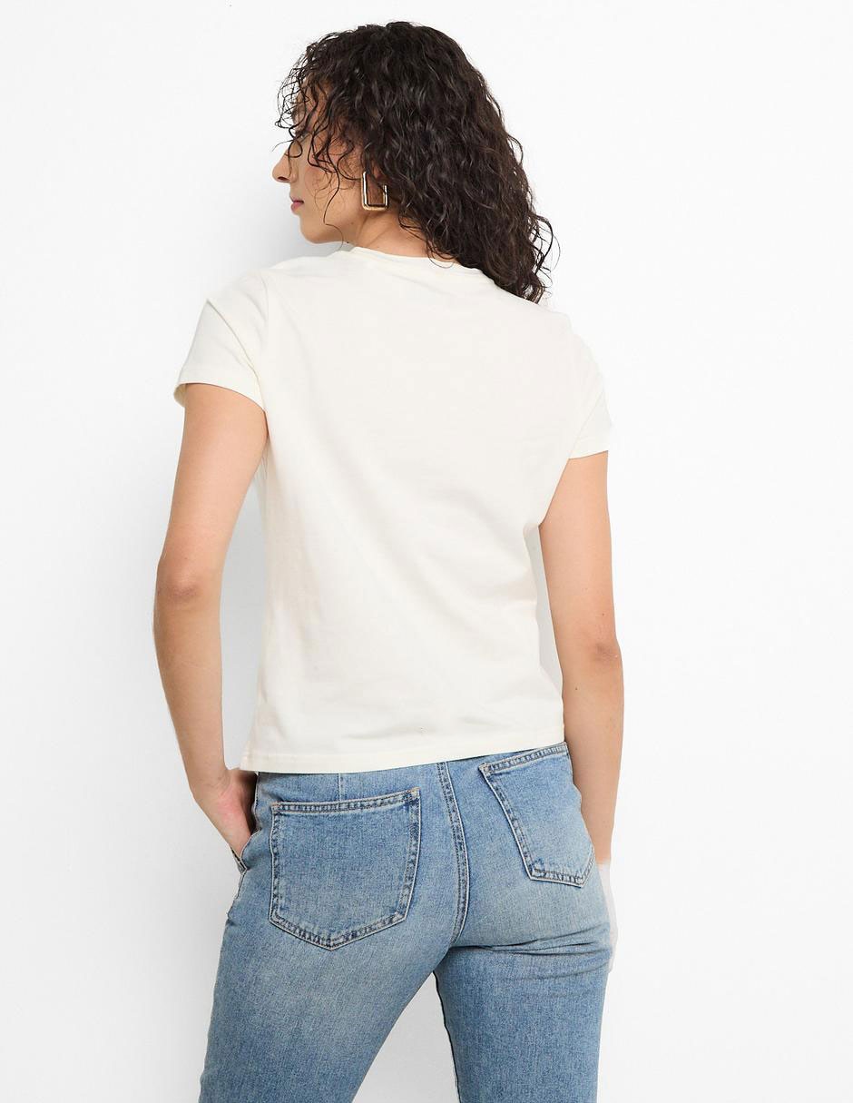 Playera manga corta cuello redondo para mujer 2
