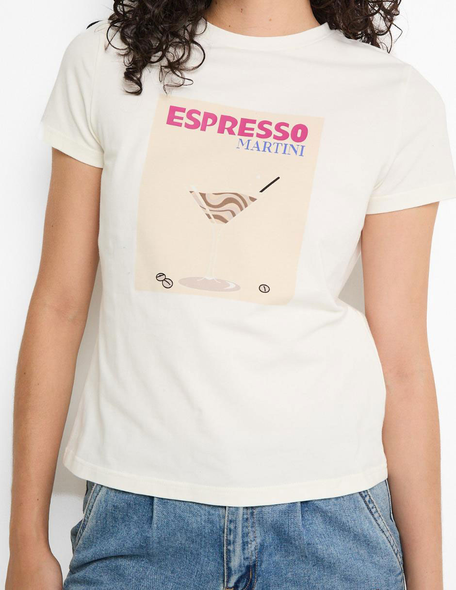 Playera manga corta cuello redondo para mujer 4