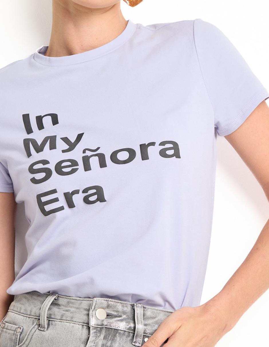 Playera manga corta cuello redondo para mujer 4
