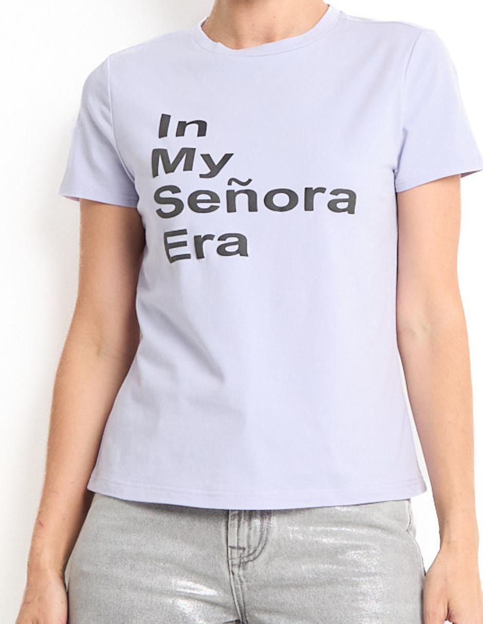 Playera manga corta cuello redondo para mujer 5