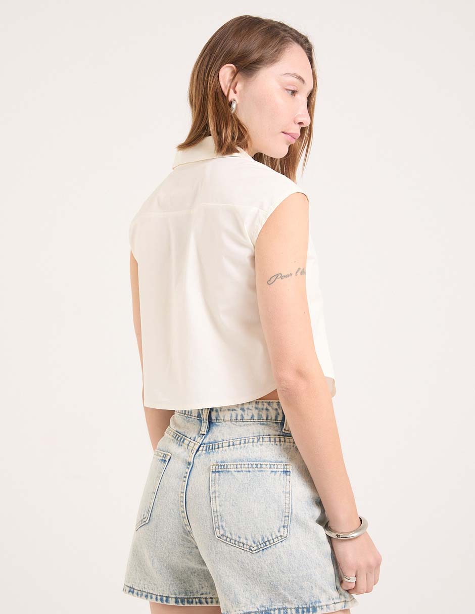 BLUSA MPM25237-08 METROPOLIS, G, HUESO