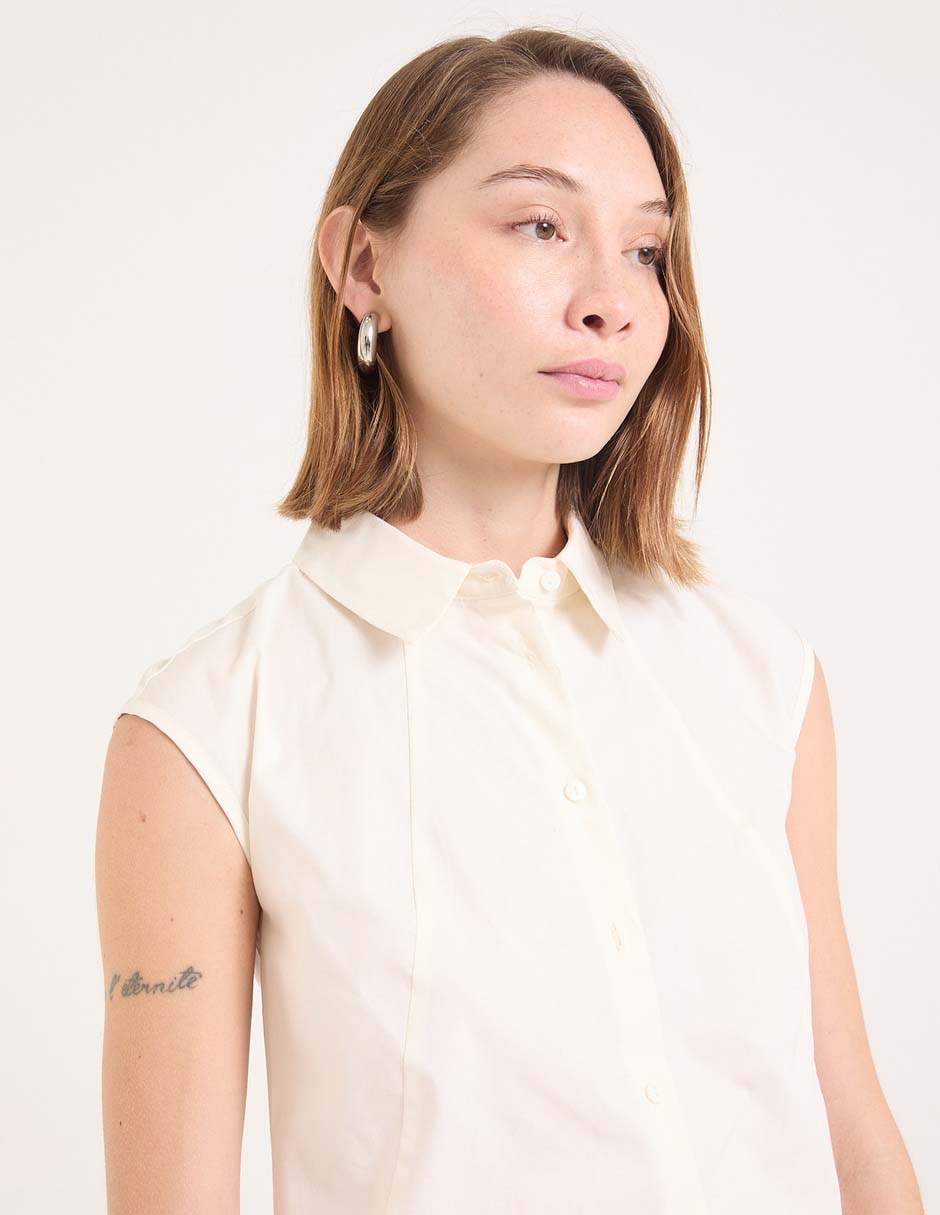 BLUSA MPM25237-08 METROPOLIS, G, HUESO