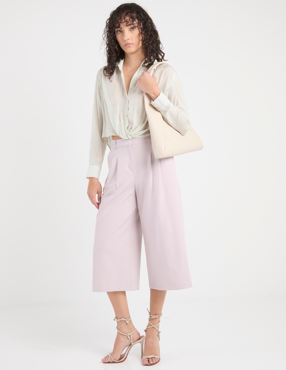 Pantalón coulotte wide leg para mujer 3