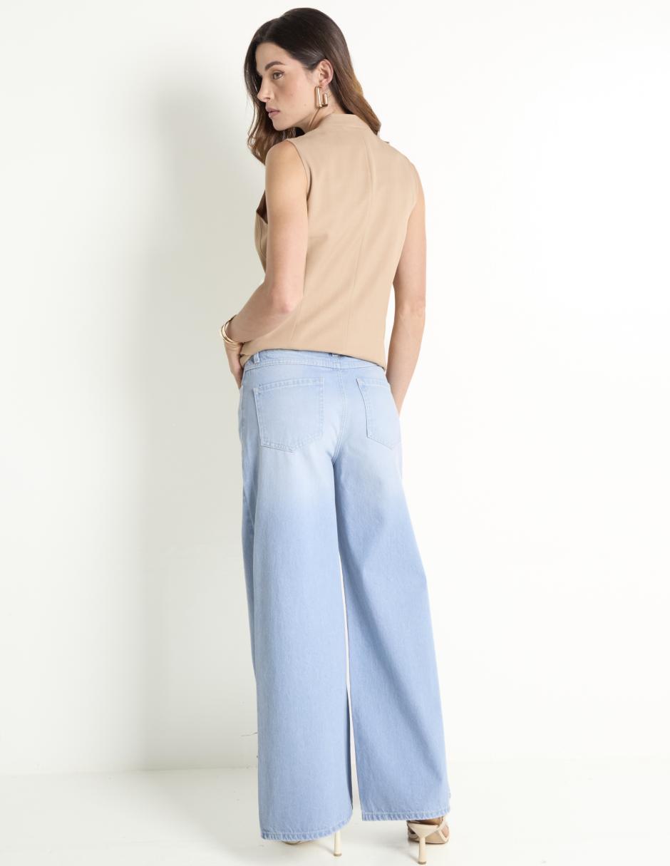 Jeans relaxed amplio para mujer 2