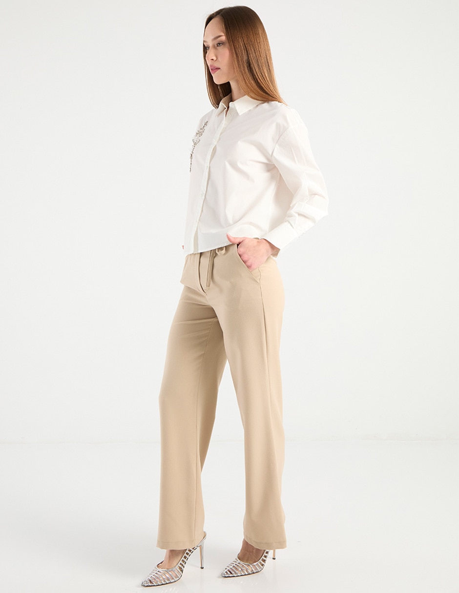 Pantalón de vestir amplio para mujer 3
