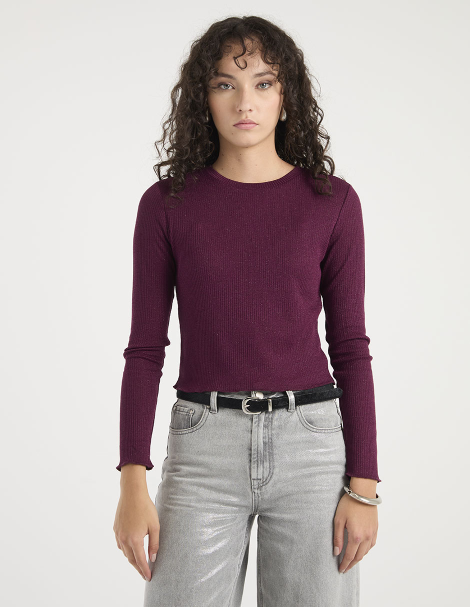 Blusa manga larga para mujer