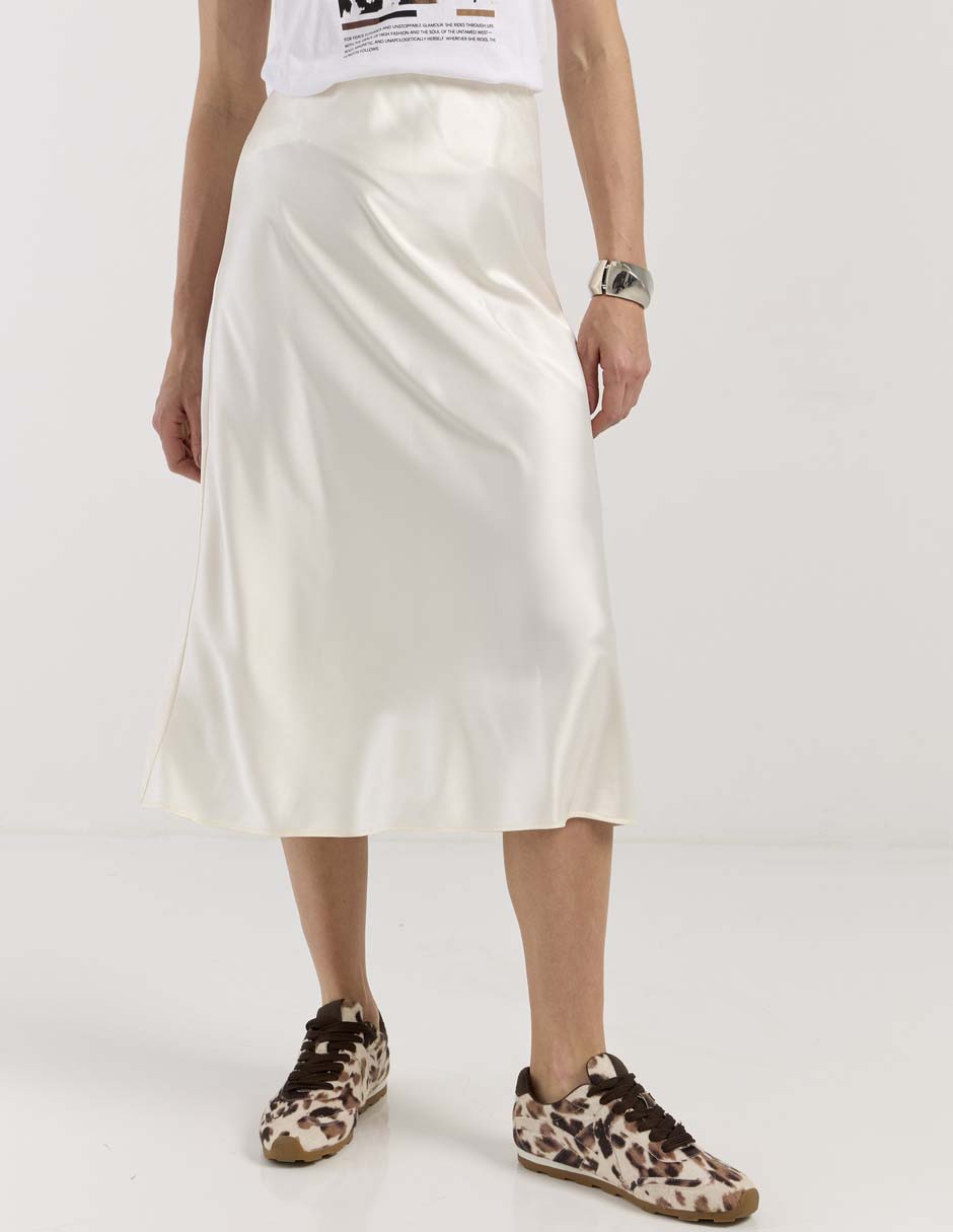 Falda crop cintura alta