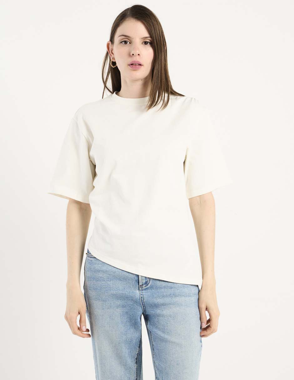 Playera manga corta cuello redondo para mujer Playera manga corta cuello redondo para mujer