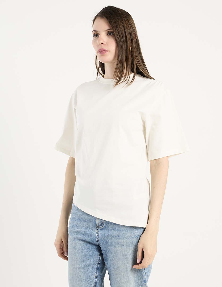 Playera manga corta cuello redondo para mujer 2