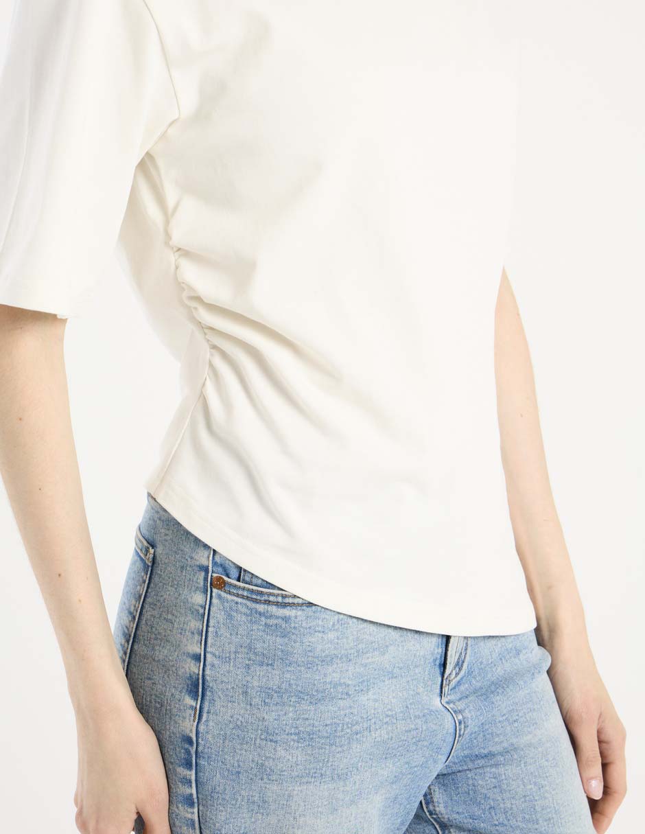 Playera manga corta cuello redondo para mujer 5