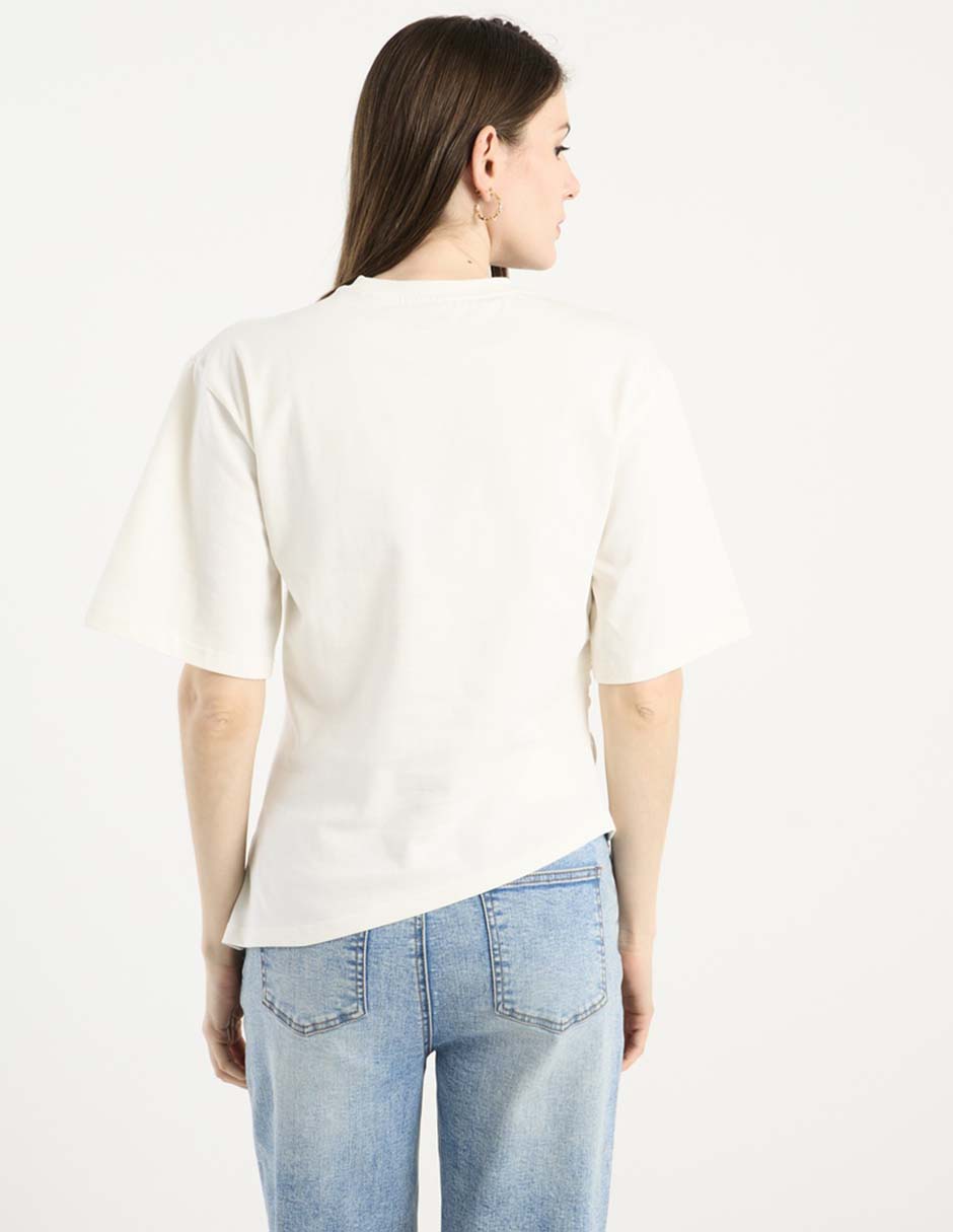 Playera manga corta cuello redondo para mujer 6