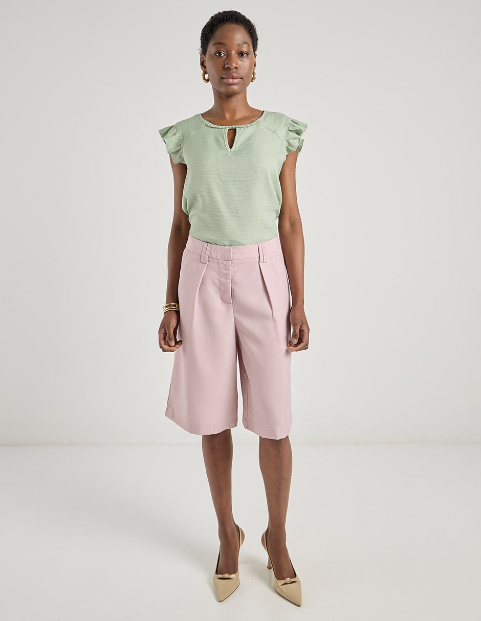 Pantalón capri amplio para mujer 2