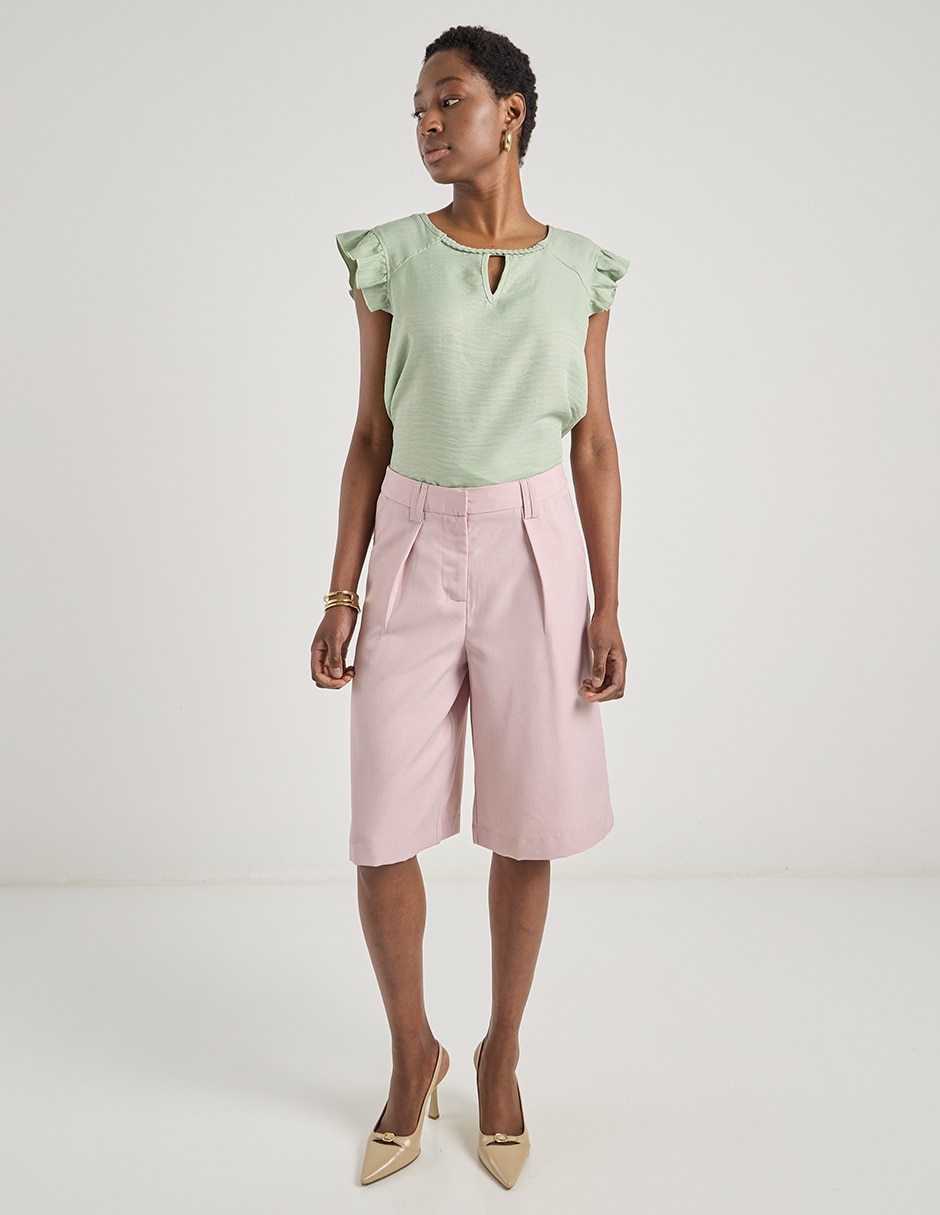 Pantalón capri amplio para mujer 3