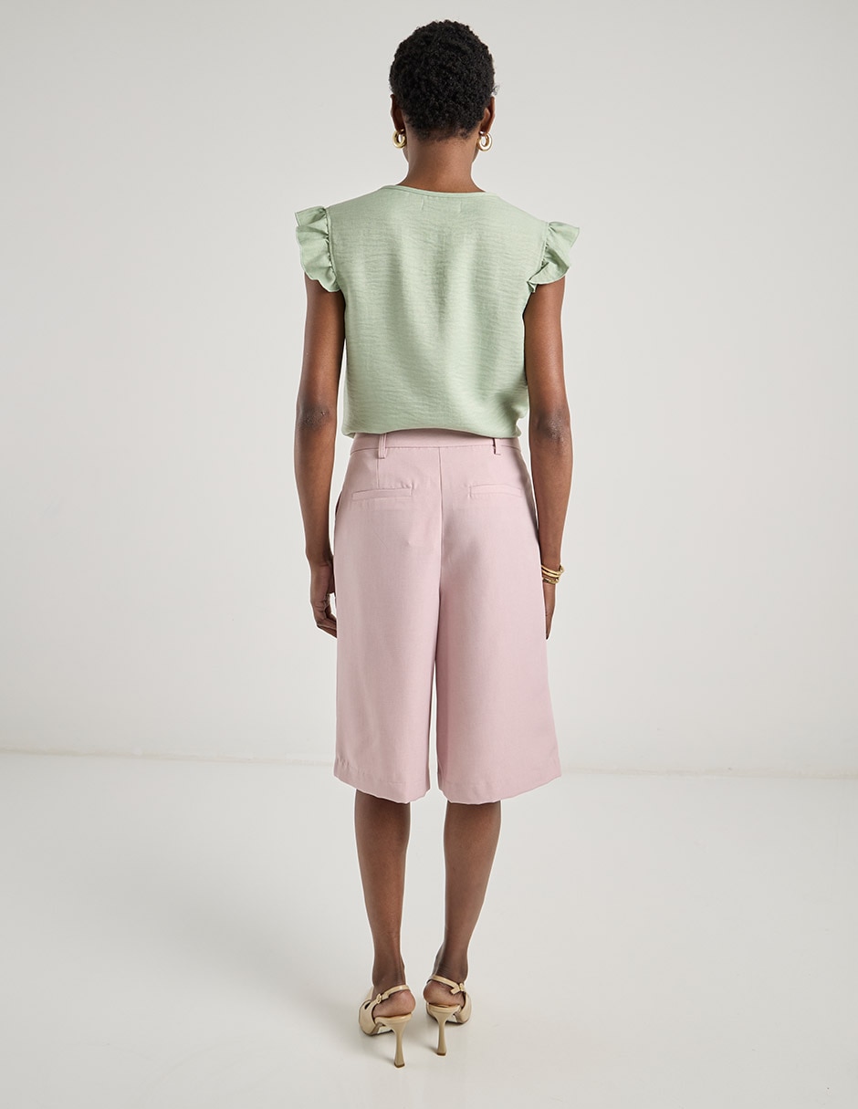 Pantalón capri amplio para mujer 6