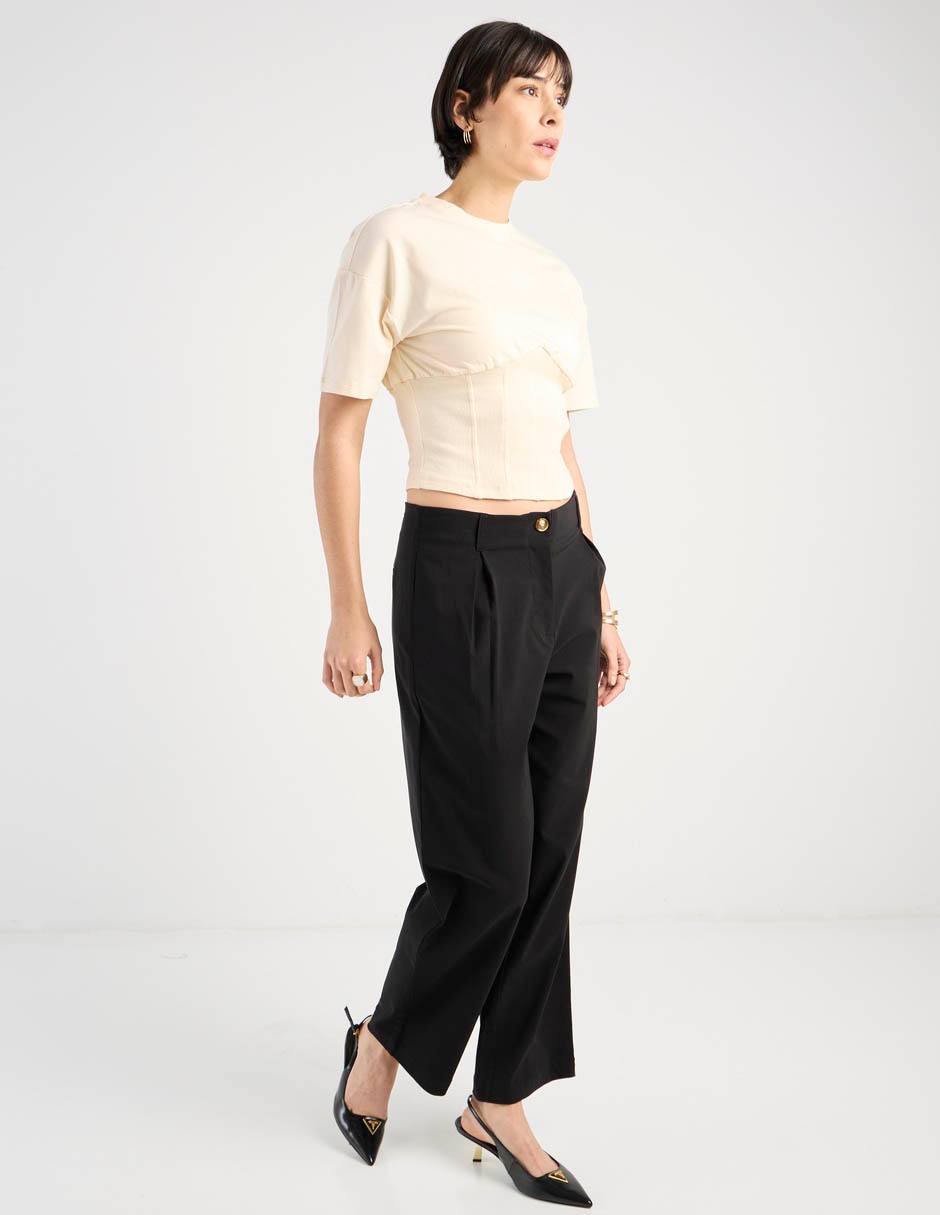 Playera manga corta cuello redondo para mujer 2