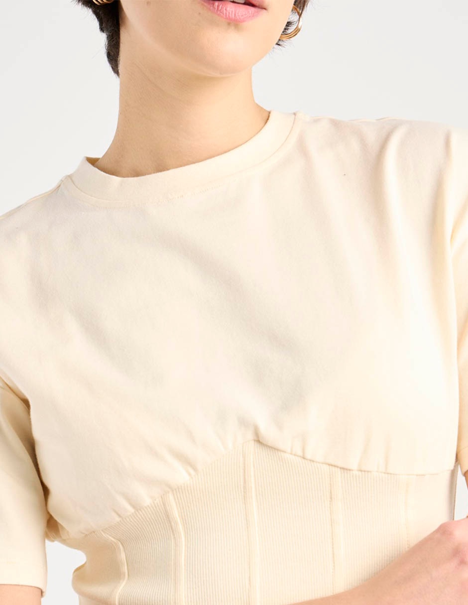Playera manga corta cuello redondo para mujer 4