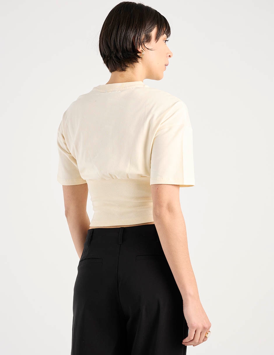Playera manga corta cuello redondo para mujer 6