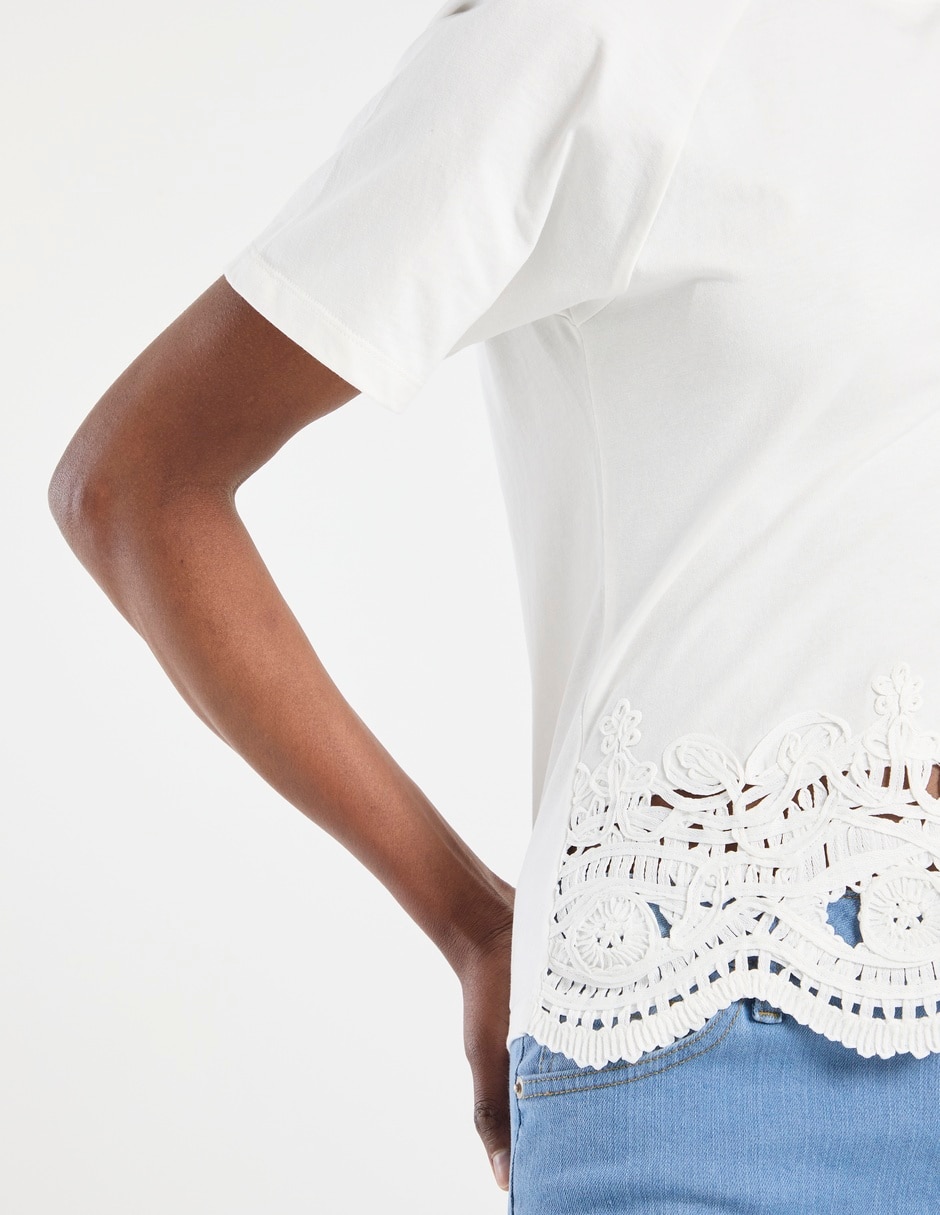 Playera manga corta cuello redondo para mujer 5