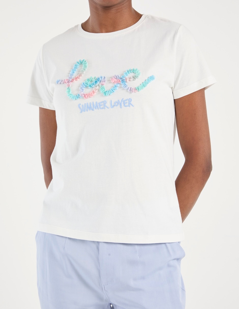 Playera manga corta cuello redondo para mujer 7