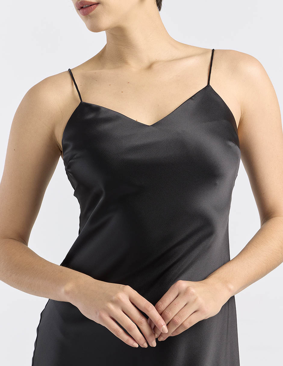 VESTIDO LARGO METROPOLIS, CH, NEGRO LIS