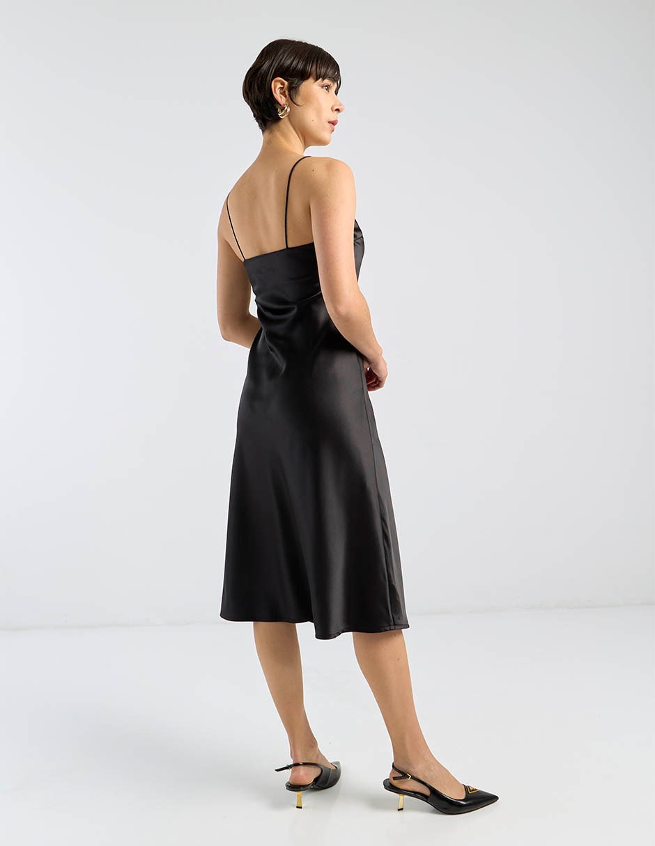 VESTIDO LARGO METROPOLIS, CH, NEGRO LIS