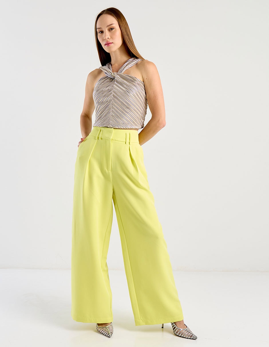 PANTALON METROPOLIS, 9, VERDE LIMÓN LIS