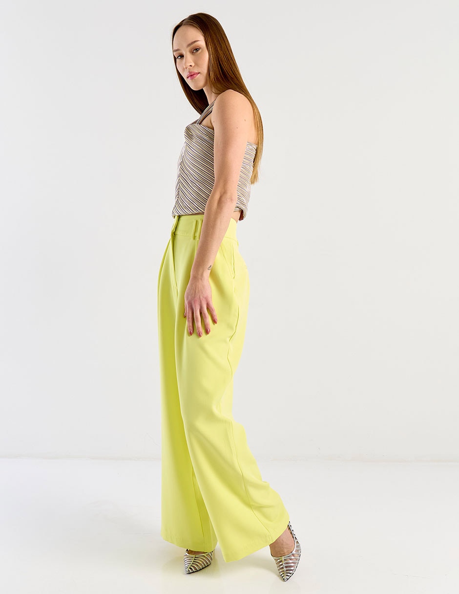 PANTALON METROPOLIS, 9, VERDE LIMÓN LIS